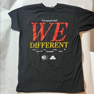 Atlanta Hawks “We Different” Opening Night 2025-2026 Black Graphic T-Shirt